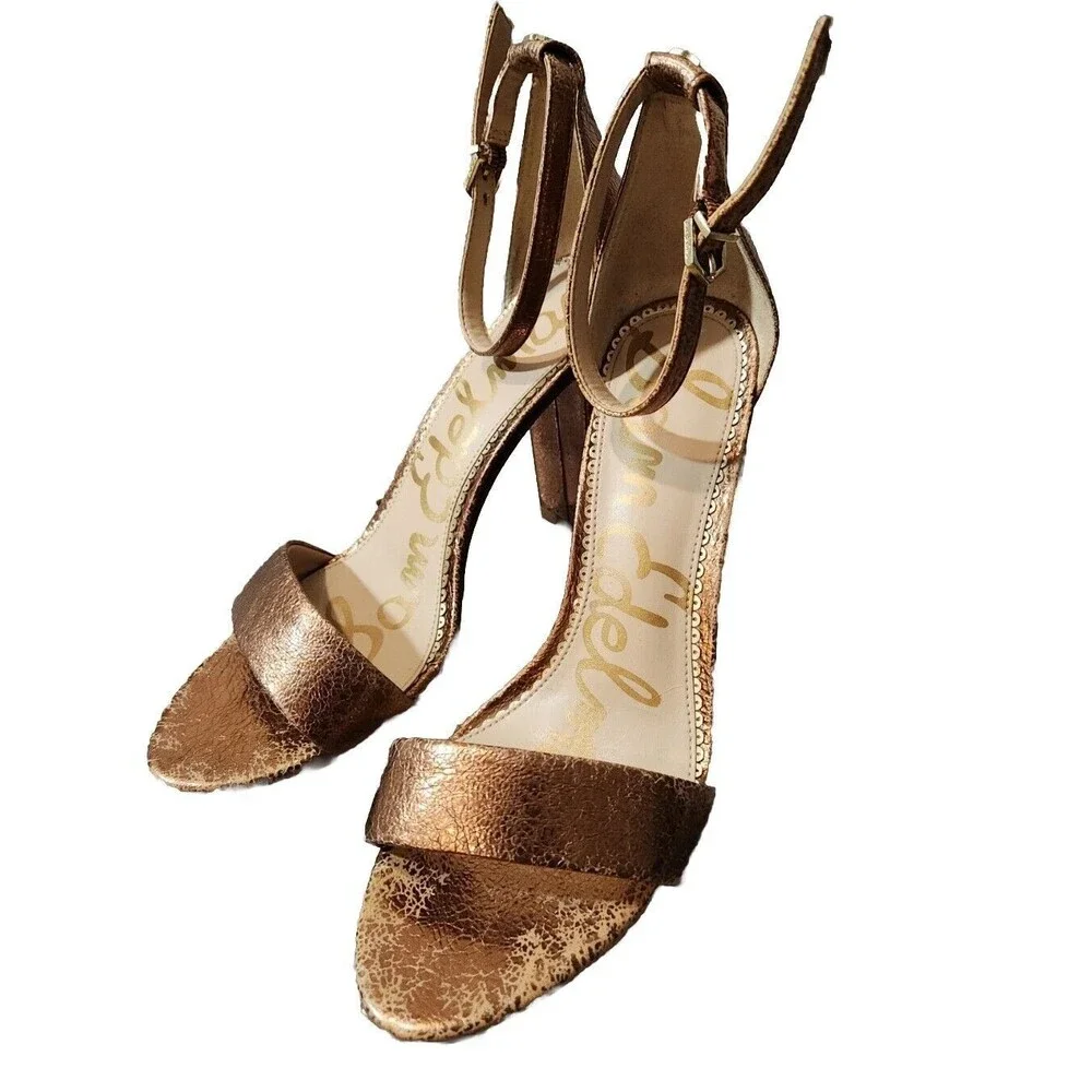 Sam Edelman Yaro Ankle Strap Sandal Heel Women's Dress Sandal Size 8 MSRP‎ $120